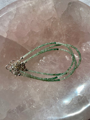 Green Chalcedony Bracelet in Sterling Silver