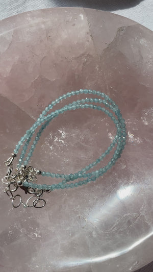 Aquamarine Bracelet in Sterling Silver