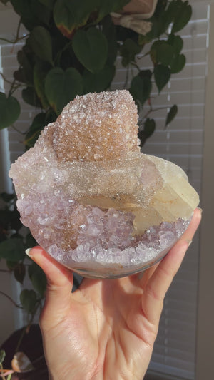 Amethyst and Calcite Display Piece from Uruguay