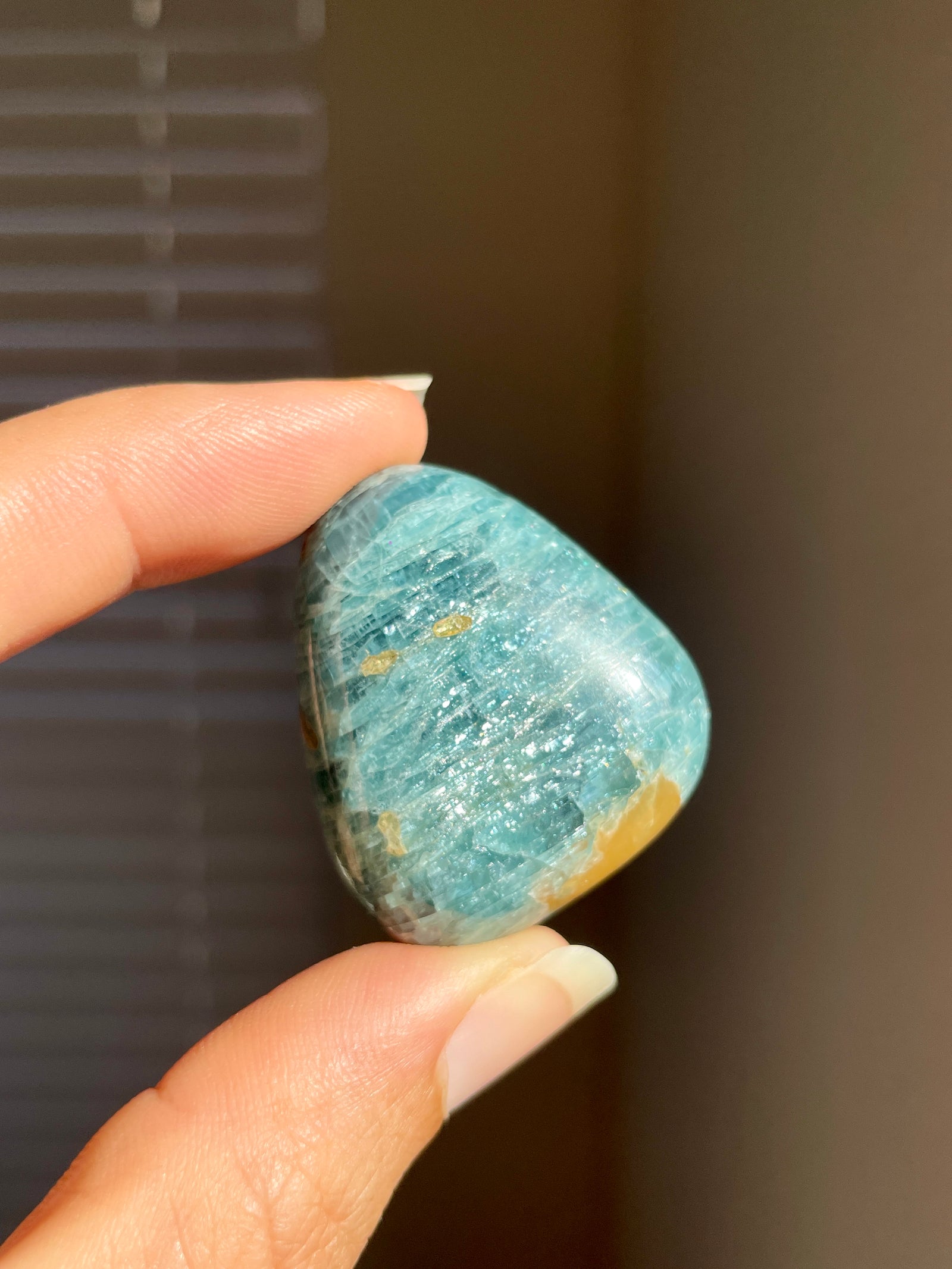 Russian Blue Apatite with Calcite