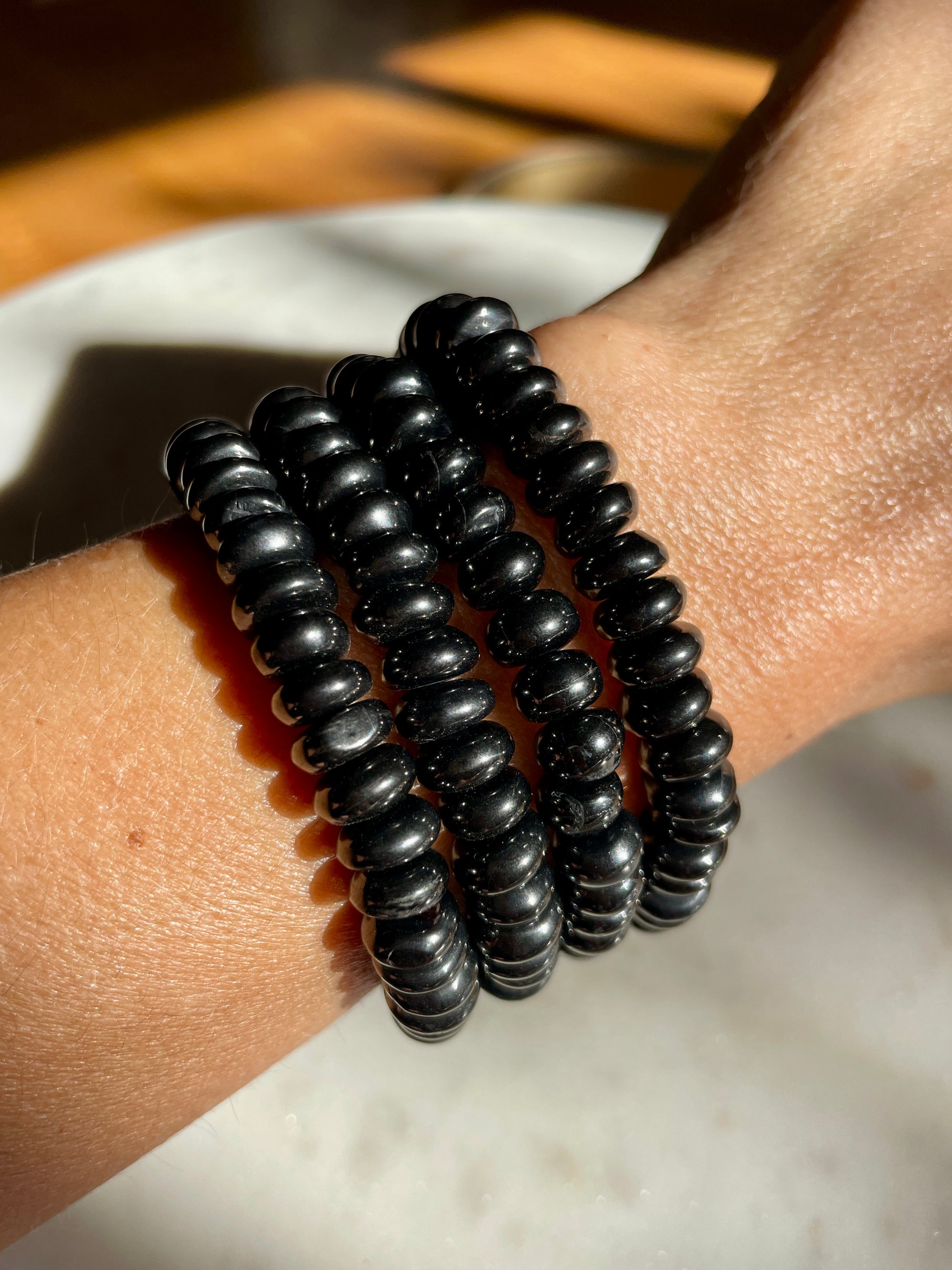 Russian Petrovsky Shungite Rondel Bracelet