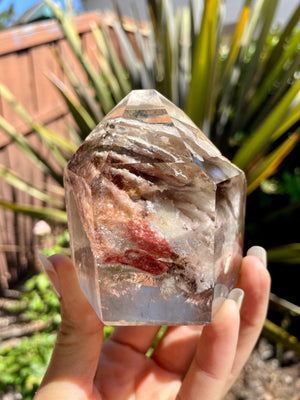 Colorful Included Quartz Tower~Partially Polished