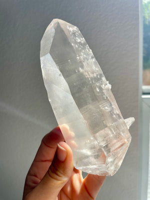 Double Terminated Brazilian Lemurian with Penetrator Crystal & Record Keepers