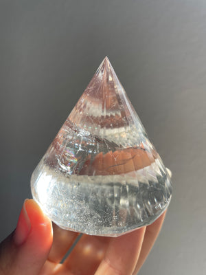 Faceted Himalayan Quartz Diamond Carving