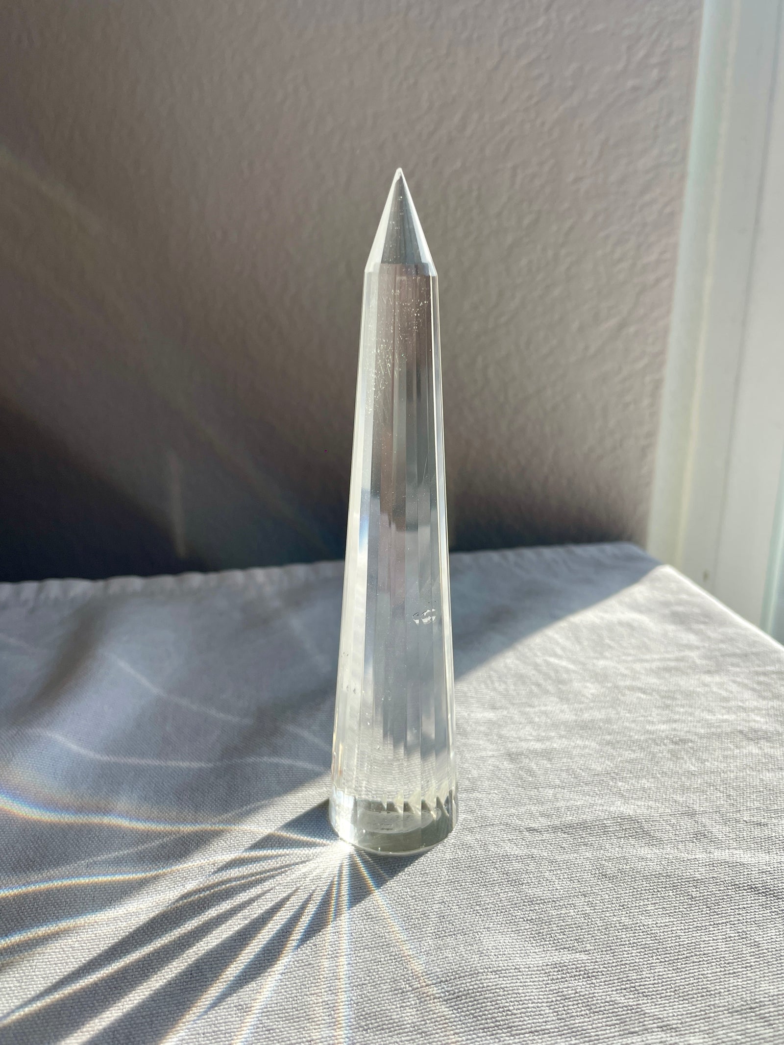 Faceted Himalayan Quartz Tower with Minor Imperfection