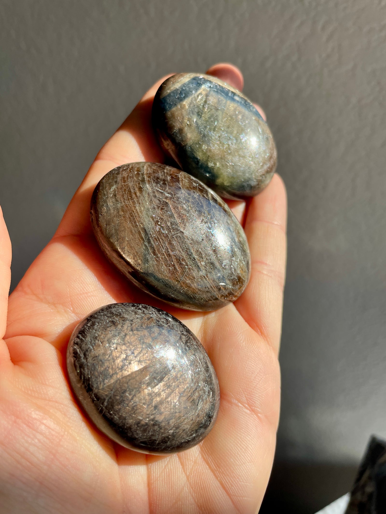 Flashy Bronze Sapphire Palm Stones ~ You Pick