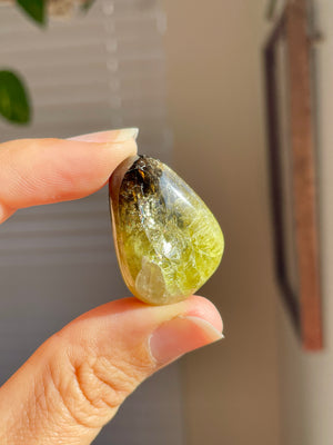 Yellow Tourmaline Pocket Stone from Russia