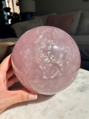 XL Star Rose Quartz Sphere