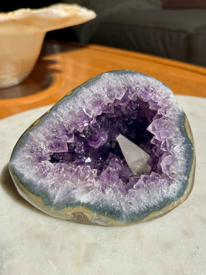 Amethyst Geode with Calcite