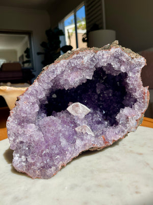 Moroccan Geode with Double Terminated Calcite