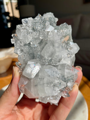Apophyllite, Stilbite & Chalcedony Cluster