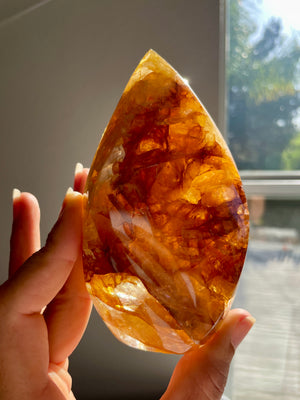 Golden Healer Quartz Flame