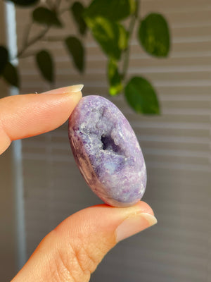 Violet Flame Opal Shiva with Druzy