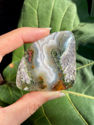 Indonesian Moss Agate with Quartz