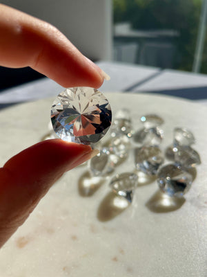 Mini Faceted Himalayan Quartz Diamond Carving