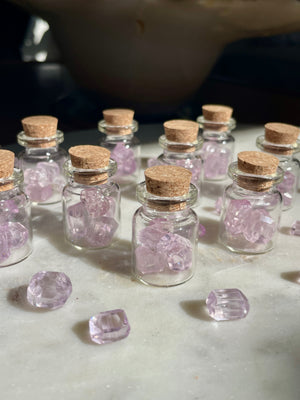 Faceted Kunzite Bottle, 4 Pieces Each