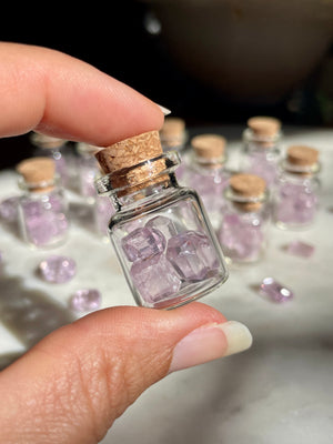 Faceted Kunzite Bottle, 4 Pieces Each