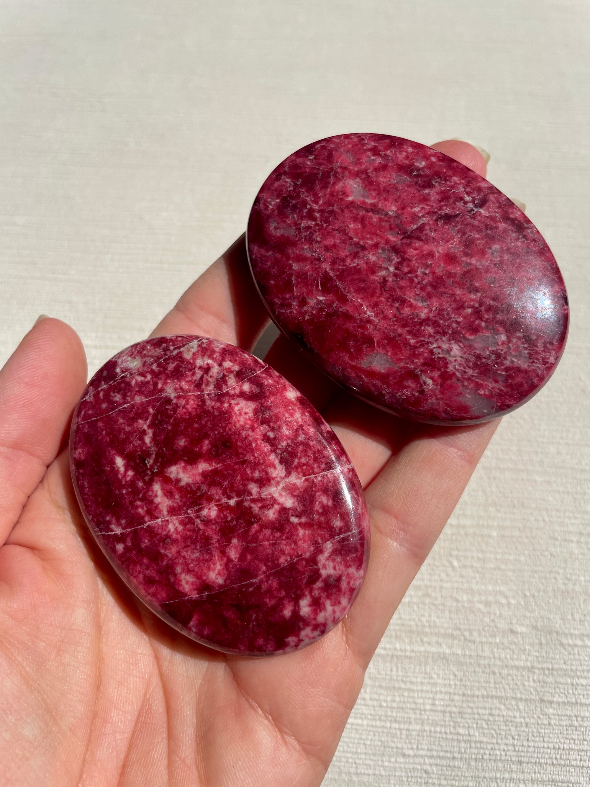 Thulite Palm Stone from Norway~ You Pick