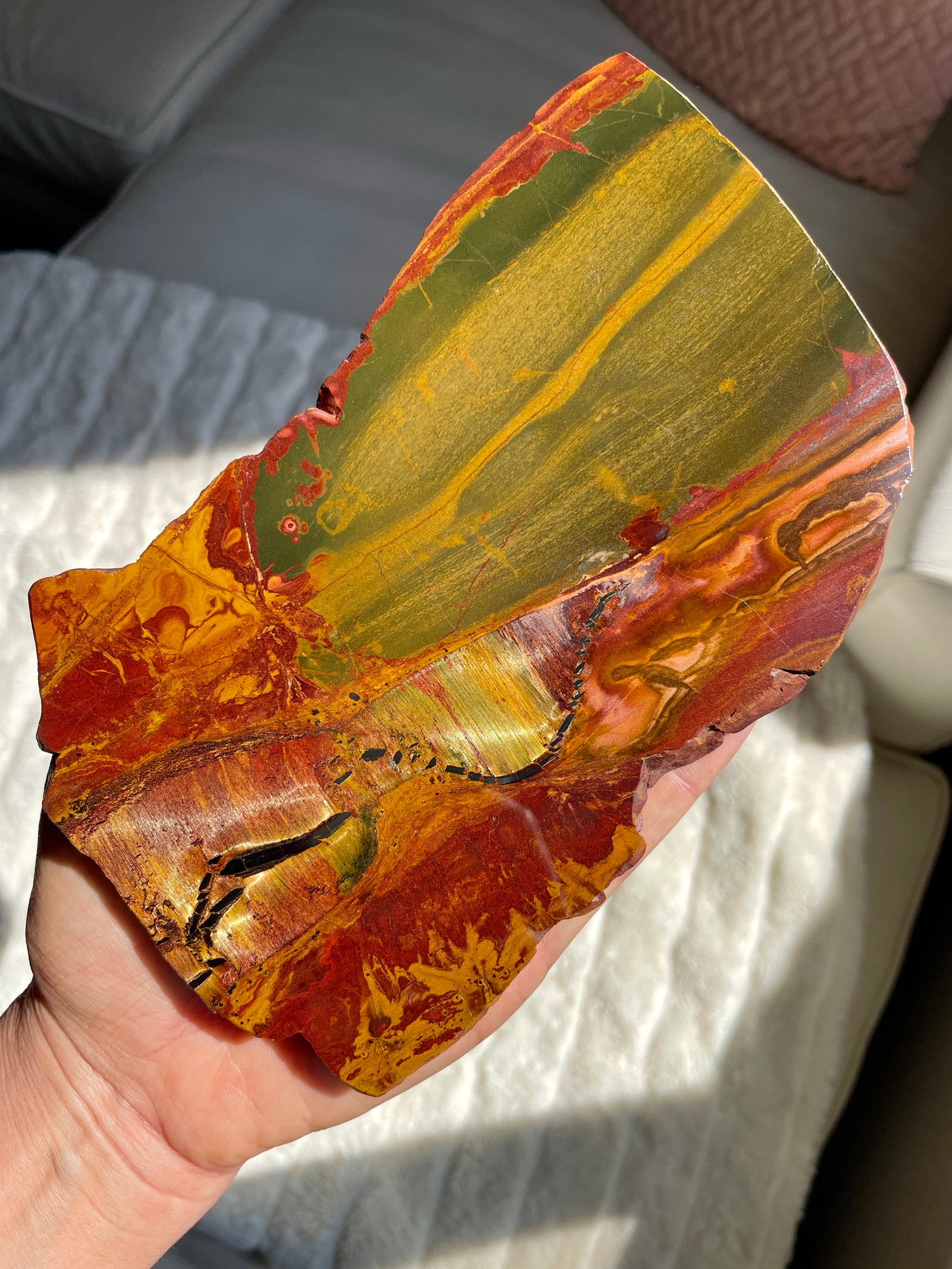 Australian Tigers Eye Slab with Stand