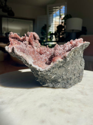 Hematite Included Moroccan Amethyst Stalactite Geode