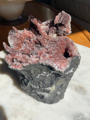 Hematite Included Moroccan Amethyst Stalactite Geode