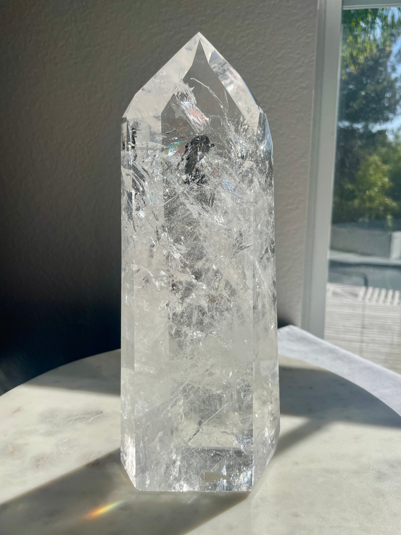 11" Polished Brazilian Lemurian Tower
