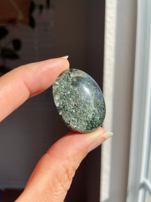 Self Healed Himalayan Quartz Lens with Chlorite
