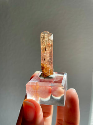 Imperial Topaz Crystal on Stand