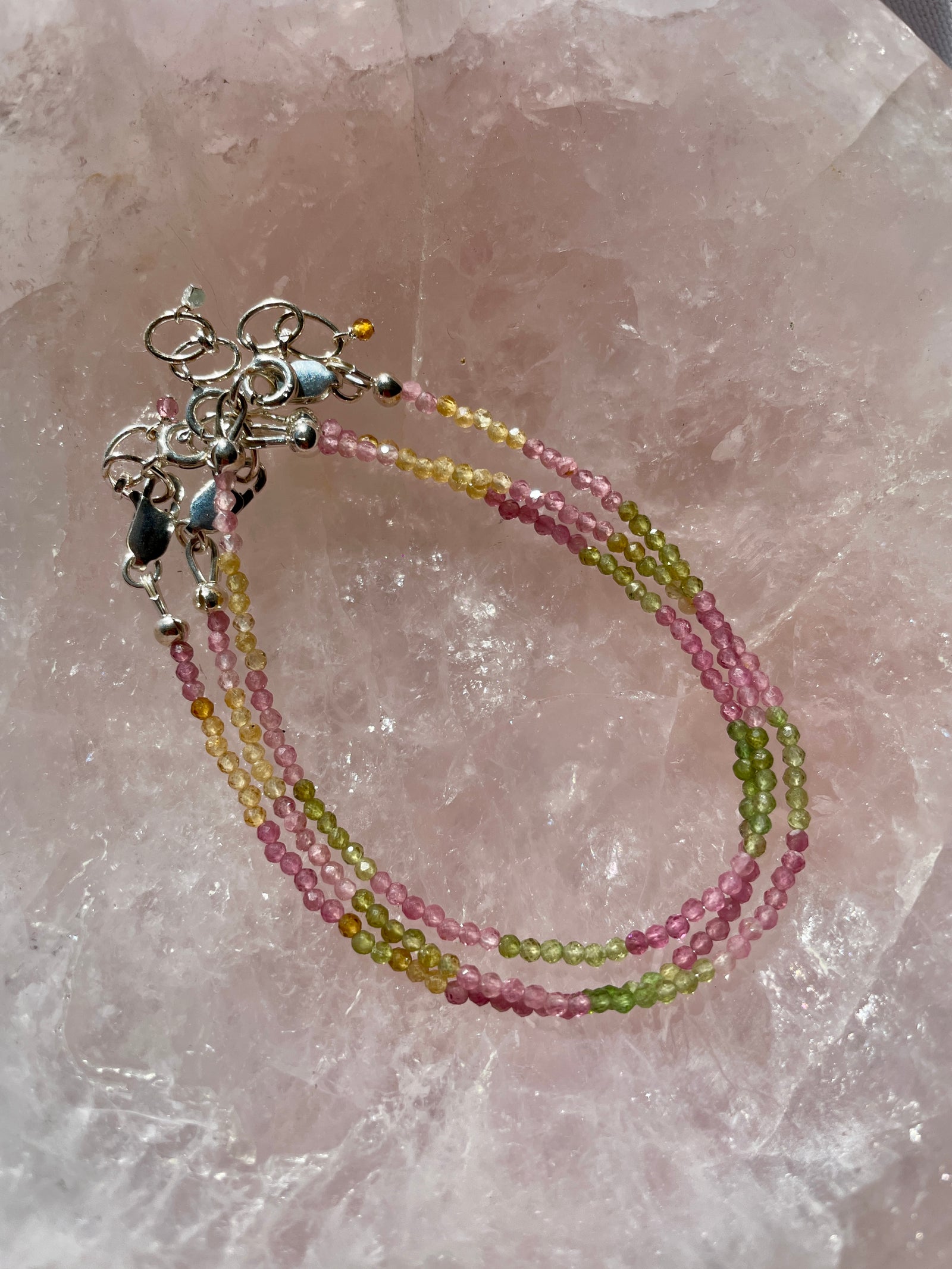 Multi-Colored Tourmaline Bracelet in Sterling Silver