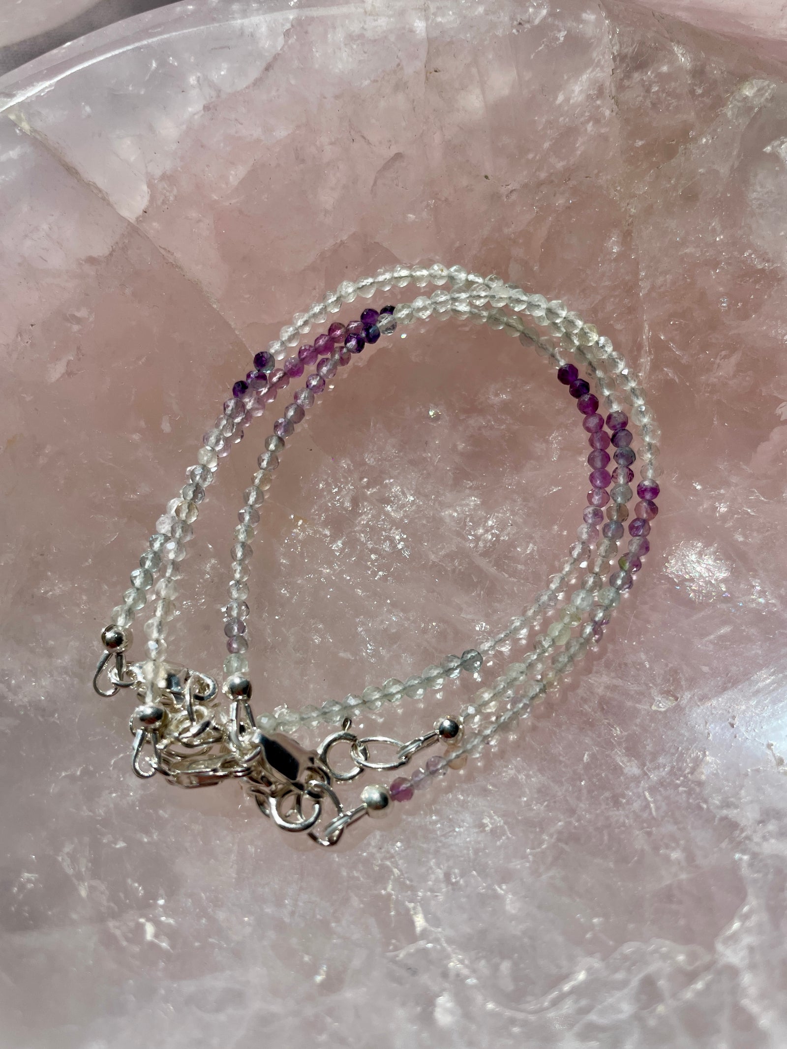 Fluorite Bracelet in Sterling Silver