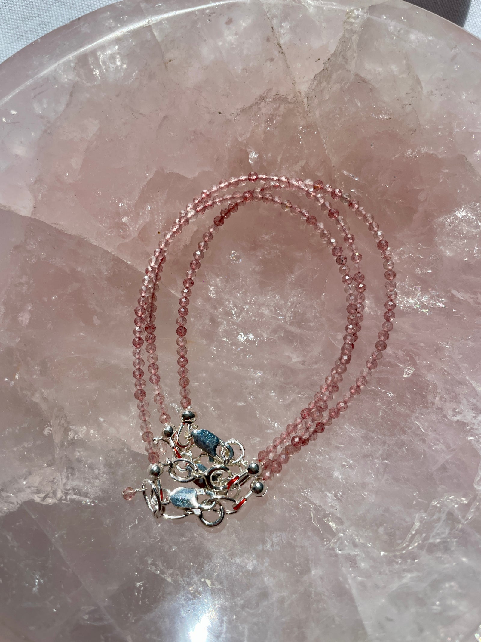 Lepidocrocite in Quartz Bracelet in Sterling Silver
