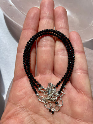 Black Tourmaline Bracelet in Sterling Silver