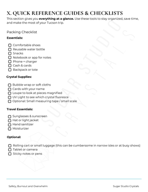 Tucson Gem Show Insider Guide – Digital PDF + Printable Trip Planner