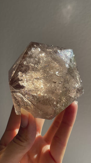 Large Smoky Quartz Sacred Geometry Icosahedron