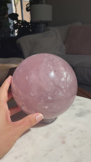 XL Star Rose Quartz Sphere