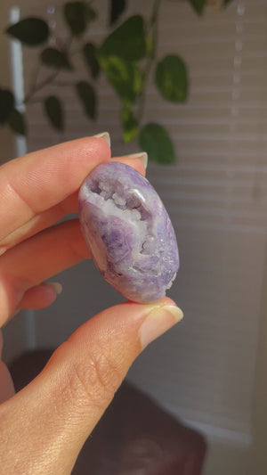 Violet Flame Opal Shiva with Druzy