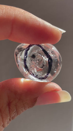 Clear Quartz with Internal Moving Carbon