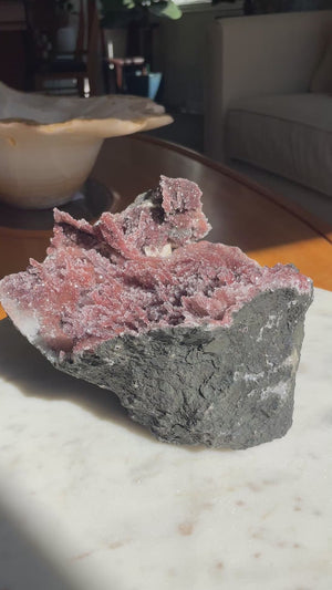 Hematite Included Moroccan Amethyst Stalactite Geode