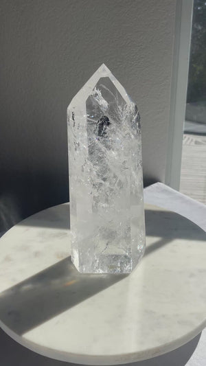 11" Polished Brazilian Lemurian Tower