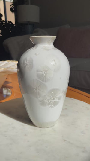 Crystalline Ceramic Pottery Vase