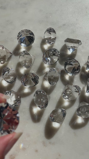 Mini Faceted Himalayan Quartz Diamond Carving
