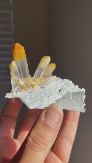 Mango Quartz Cluster on Matrix ~ Colombia