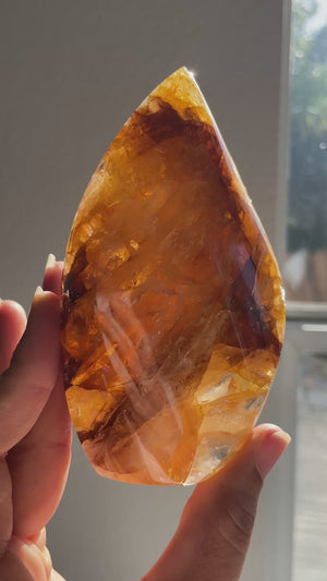 Golden Healer Quartz Flame