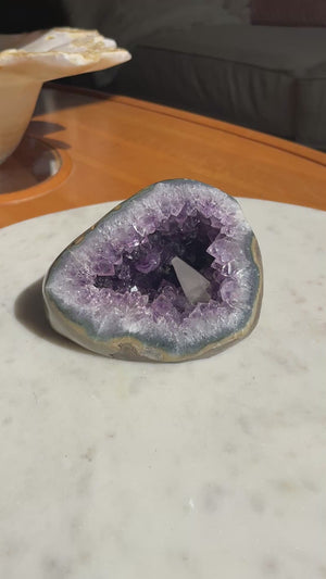Amethyst Geode with Calcite