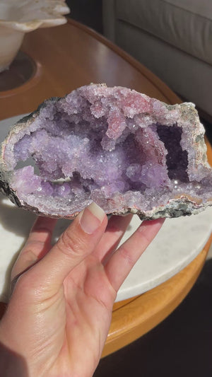 Moroccan Amethyst Geode Pair