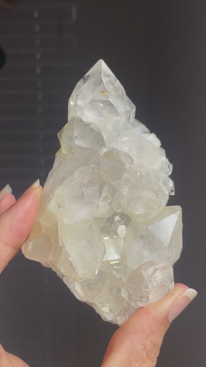 French Alps Quartz Cluster with Stand