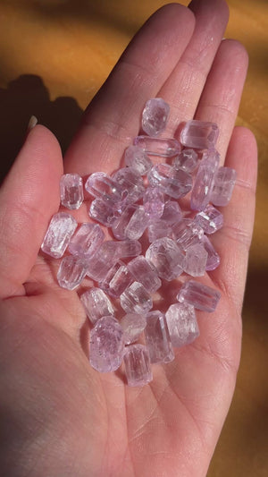 Faceted Kunzite Bottle, 4 Pieces Each