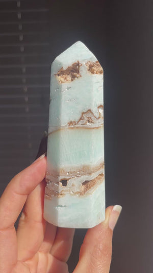 Blue Aragonite Tower