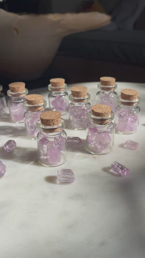 Faceted Kunzite Bottle, 4 Pieces Each