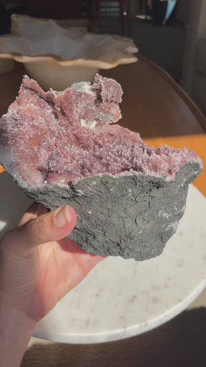 Hematite Included Moroccan Amethyst Stalactite Geode